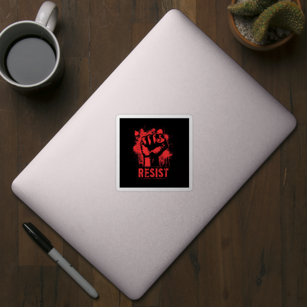 Resist Protest fist - Red by UrbanLifeApparel